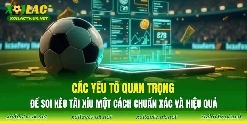 Các yếu tố quan trọng để soi Kèo Tài Xỉu một cách chuẩn xác và hiệu quả